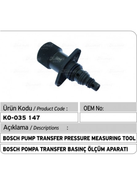 Bosch Pump Transfer Pressure Measuring Tool 005